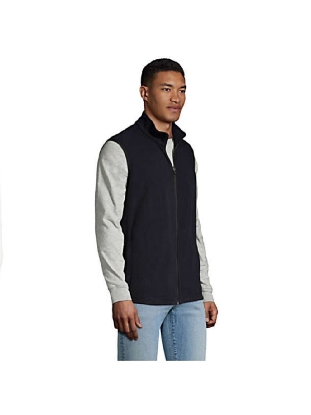 Lands End Men's Thermacheck Fleece Vest - Picture 2 of 9